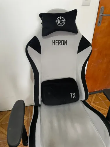 Cadeira Gamer TGT Heron TX Tecido, Preto e Cinza, TGT-HRTX-FB01