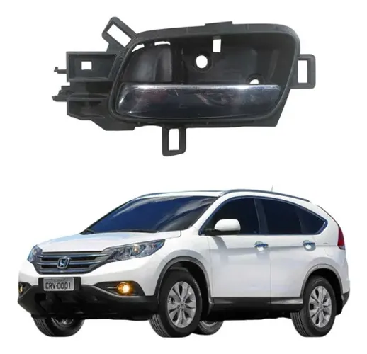 Maçaneta Interna Porta Traseira Esquerda Cr-v 2012 A 2016 Preto Traseira