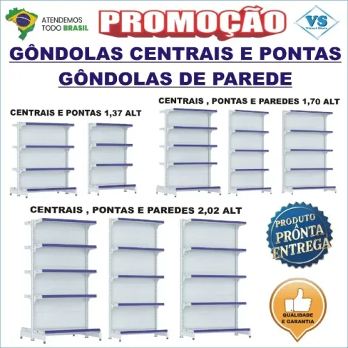 Gôndolas Centrais , Pontas e Paredes Amapá Fit 40 Promoção