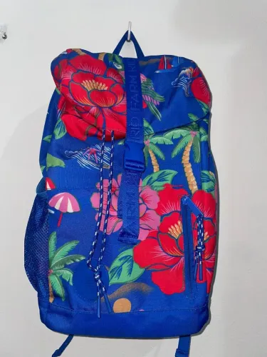 Mochila Farm Coisa Nossa Rio de Flor Azul