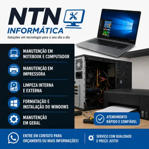 Manutenção de notebook, computador e impressora no bairro Campo limpo