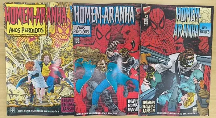 HOMEM ARANHA - ANOS PERDIDOS MINISSÉRIE EM 3 EDIÇÕES COMPLETA 1997 EDITORA ABRIL HQ HOMEM