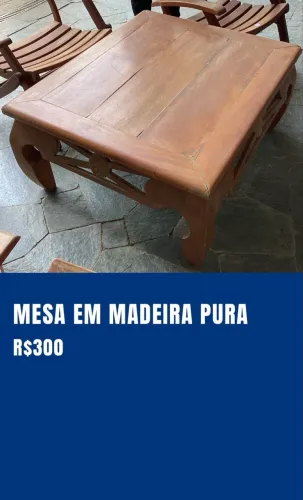MESA EM MADEIRA PURA - 10% DESCONTO ATÉ 17/05