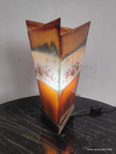 Abajur arte em vidro 