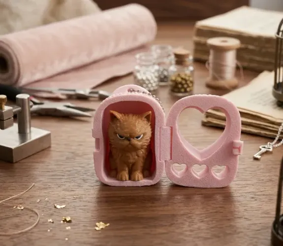 Chaveiro Colecionável Gato na Mochila Impresso em 3D