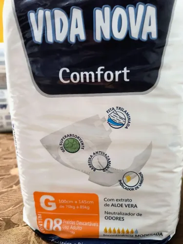 Kit com 4 pacotes de Fraldas geriátrica confort descartável tamanho G