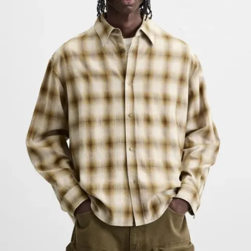 Zara Camisa Xadrez Flanelada Masculina