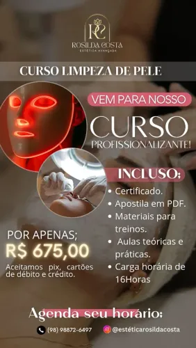 Curso de limpeza de pele profissional 