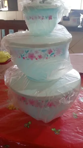 Kit lindo e prático para organizar e armazenar alimentos! Produto Tupperware
