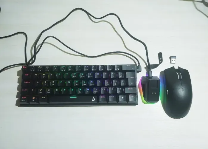 KIT UPGRADE GAMER - TECLADO MECÂNICO RISE + ATTACK SHARK X11