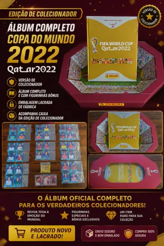 Álbum Copa do Mundo 2022 Completo - Versão de Colecionador (LACRADO)