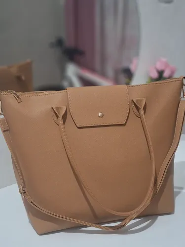 Bolsa De Ombro Tote Feminina Marisa Bege