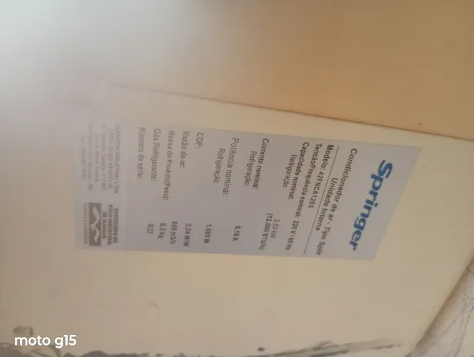 Ar-condicionado Springer 12btu 800$