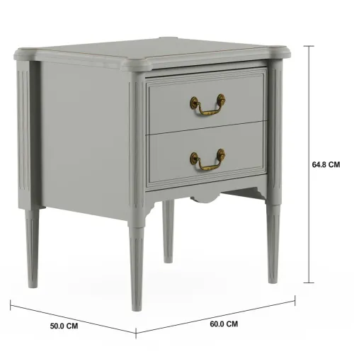 MESA DE CABECEIRA 2 GAVETAS REGENCE