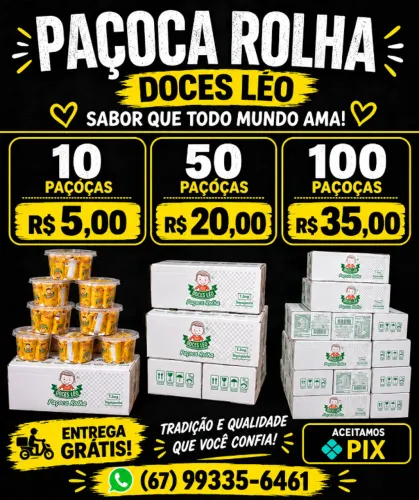 Paçoca Rolha Premium Direto da Fábrica - Caixa Fechada Atacado