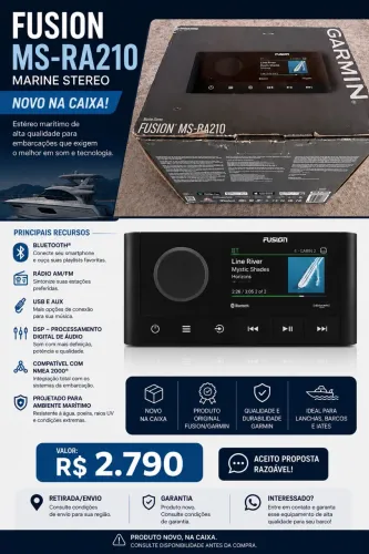 Fusion MS-RA210 Marine Stereo ? NOVO NA CAIXA