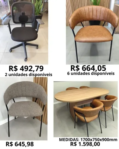 Móveis para escritórios seminovos