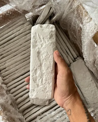 Tijolinhos de gesso 3D 19x6cm 
