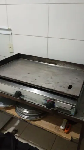 Chapa para lanches 3 queimadores profissional para lanchonete hamburgueria etc