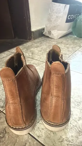 Bota de couro unissex