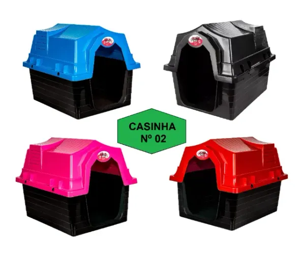 Casa Casinha Para Cães Cachorros Gatos Pet Home Média Nº02 - Jel Plast