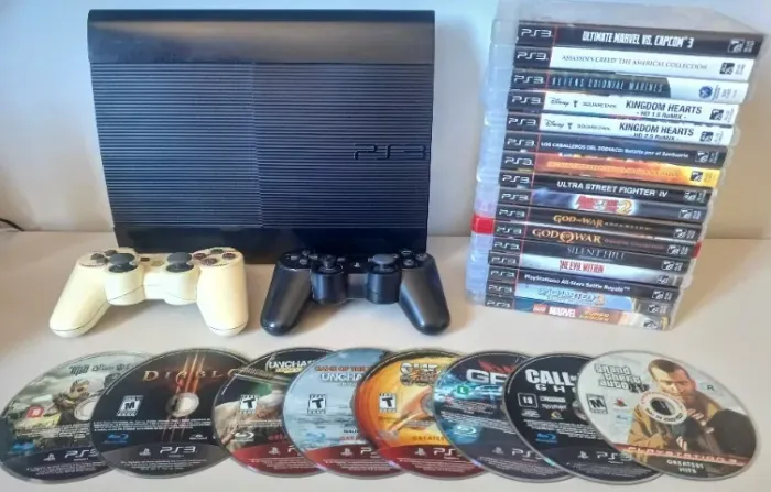 PS3 SUPERSLIM NOVO, LOTADO DE JOGOS* + 1 controle! PARCELO! TROCO! ENTREGO BH!
