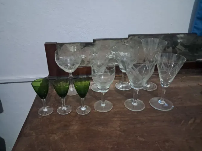 Lote de taças de Cristal (antiquario)