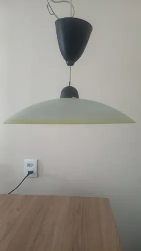 Luminária Em Vidro Grande Qualquer Ambiente Altura Que Desejar 