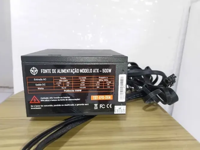 Fonte de Alimentação ATX 500W TGT EFD OEM Bivolt - Potência e Segurança para PC