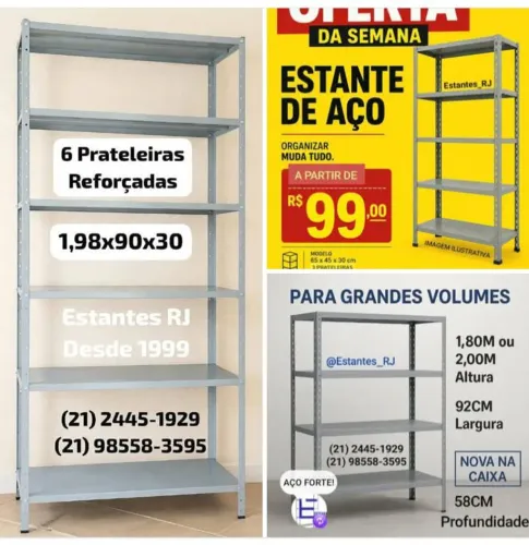 Estantes de Aço / Ferro