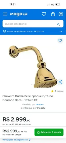 Chuveiro / Ducha Deca Belle Époque (Ref: 1994)