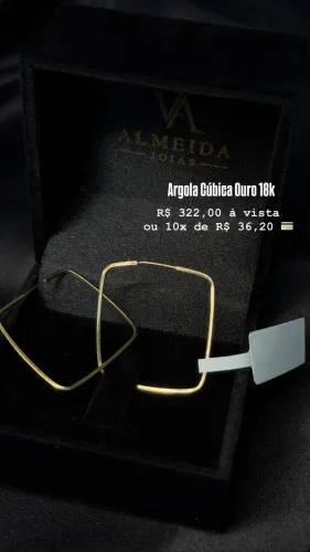 Argola em ouro 18k com defesa