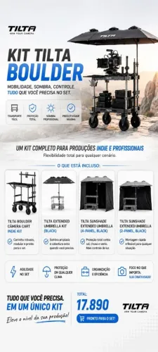 Kit Tilta Boulder: Mobilidade, Proteção e Eficiência para Produções Profissionais