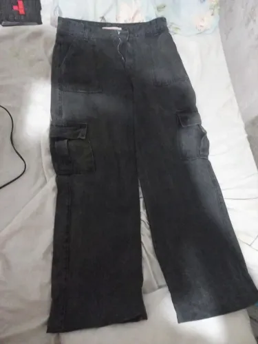 Calça jeans cargo 42