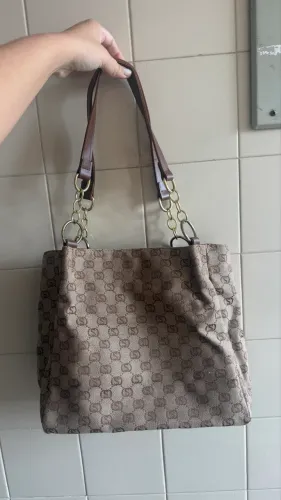 BOLSA MEDIA MARROM NUNCA USADA