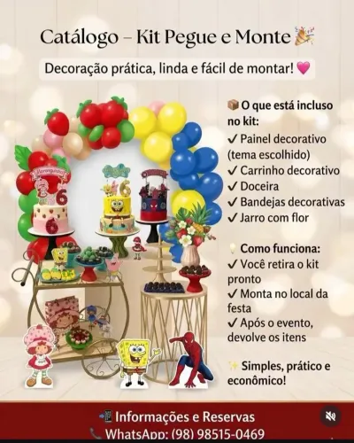 Alugo Kit Pegue e Monte.