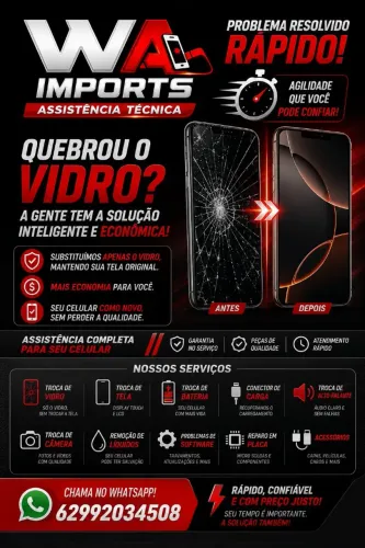 Troca de tela - Assistência técnica em geral - Troca de vidro - serviços de placas -