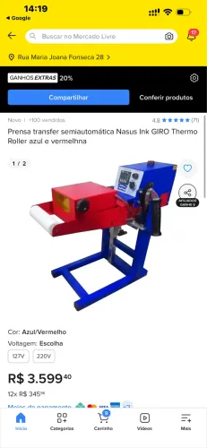 OPORTUNIDADE !! Máquina 360 a Thermo para copos, taças , canetas e muito mais 