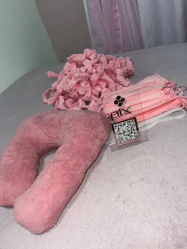 Kit, máscara, touca, almofada e placa pix estética 