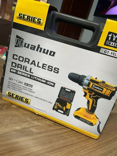 Parafusadeira/Furadeira Sem Fio Huahuo 26V Nova com Maleta