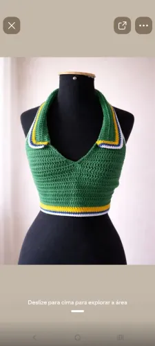 Cropped gola polo Brasil
