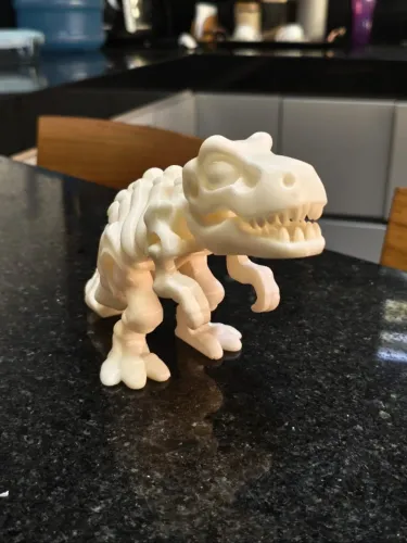Dinossauro T-Rex Esqueleto Articulado 21cm em ABS | Impressão 3D Sob Encomenda