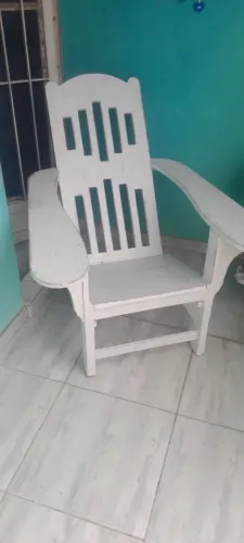 Cadeirão de piscina em madeira maciça década de 50