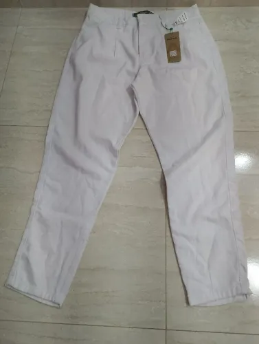 Calça Jeans Feminina Mom Branca Número 40 - Nova