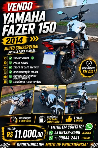 VENDO - Yamaha Fazer 150 2014