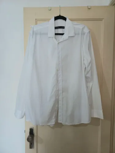 camisa social branca algodão com elastano G 