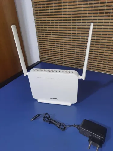 MODEM FIBRA OPTICA NOKIA ONT GPON WIFI G-1425G-B BRANCO SEMINOVO
