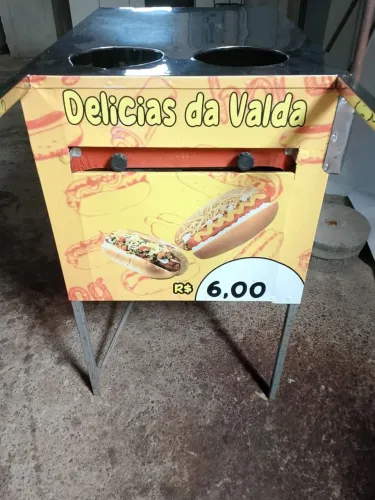 carrinho de cachorro-quente inox todo bom