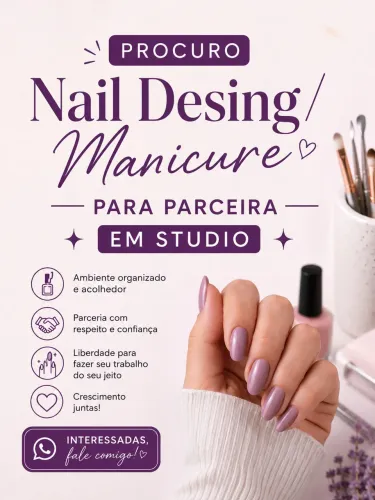 Nail Desing ou Manicure para parceria