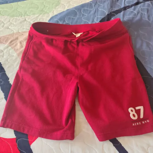 Bermuda masculina, marca Aeropostale, nova, original, tamanho G, cor vermelha.